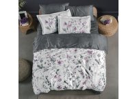 Постельное белье Сатин Premium La Romano - Delcina Grey (Turkey), евро